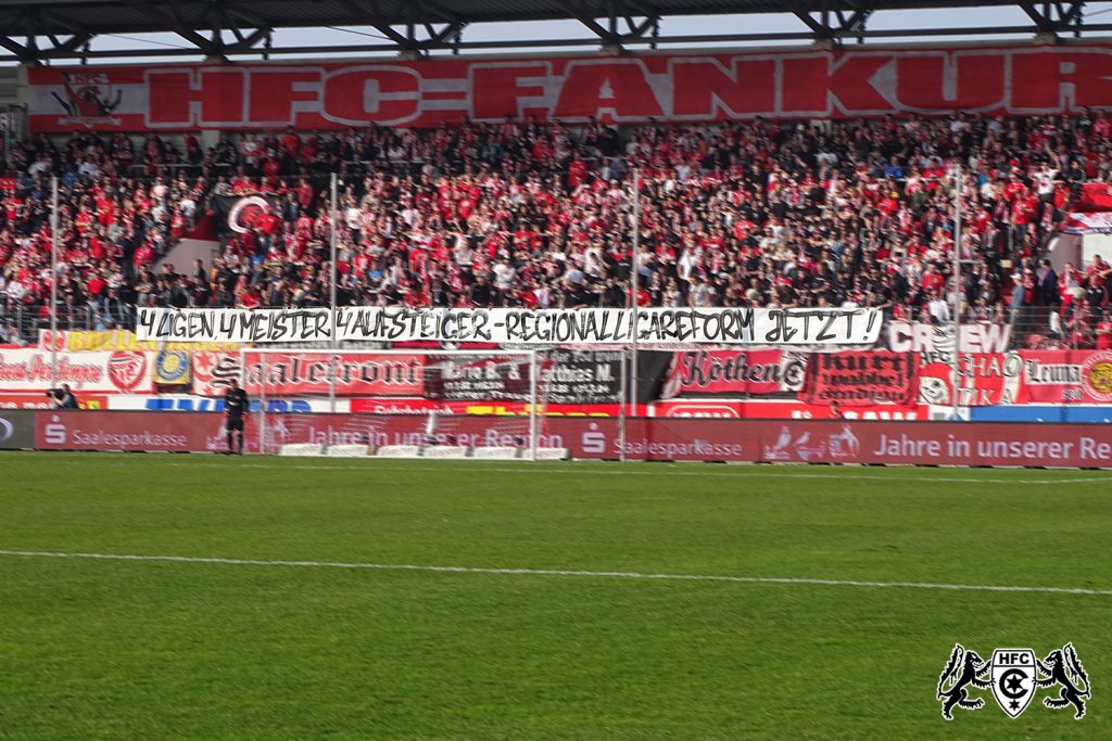 30. Spieltag. Hallescher FC vs. SV Wehen Wiesbaden
